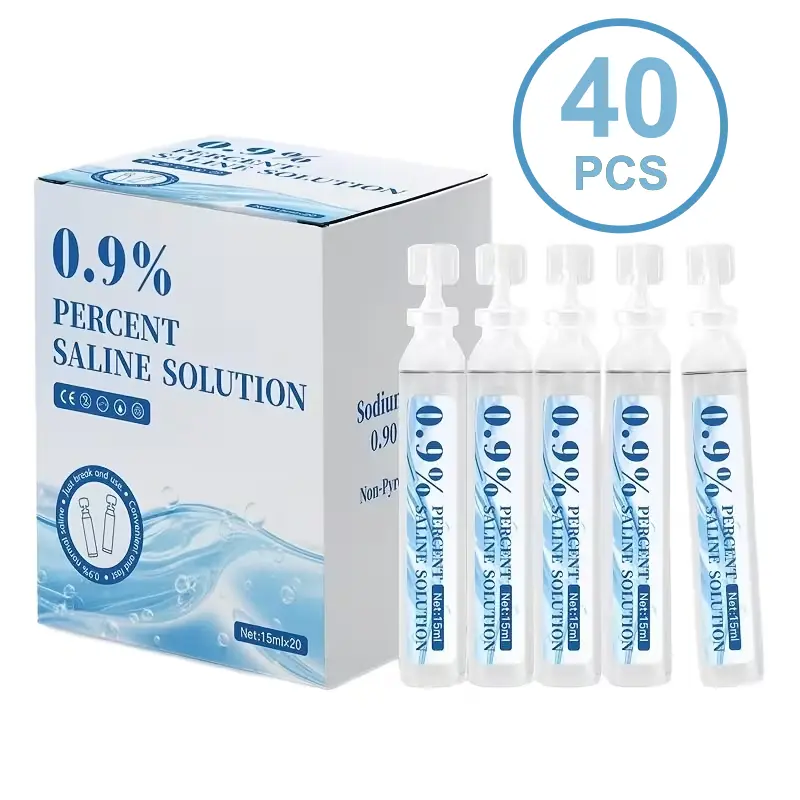 Sterile Single-Use Normal Saline Solution - Daily Gentle Cleanser for Nasal Care, Wound Care