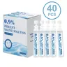 Sterile 0.9% Saline Solution - Preservative-Free Saline Formula, Unscented, No Stinging, 20 x 0.17 oz Single-Use Vials for Nasal & Wound Care Gentle Cleansing, Nasal & Eye