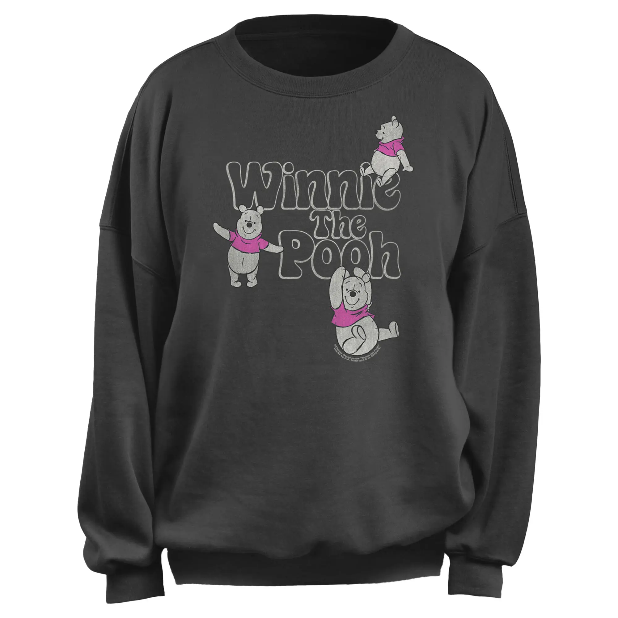 Junior's Winnie the Pooh Distressed Bear Poses Sweatshirt
