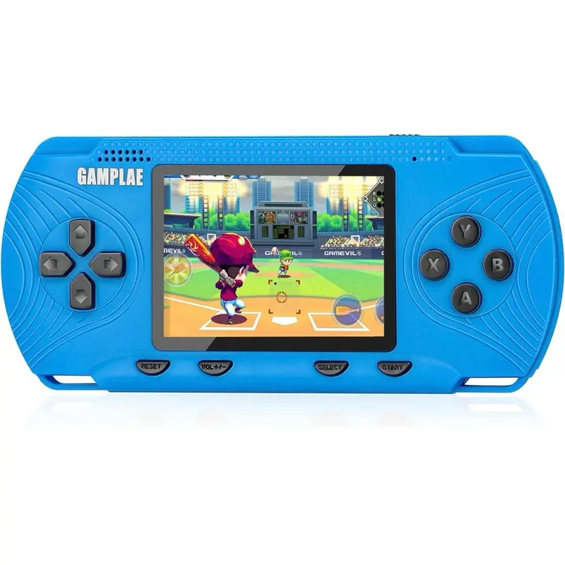 【2024 New】Handheld Games for Kids, Handheld Game Console Built-in 258 HD Classic Retro Games Rechargeable Battery, 3.0'' Large Screen, TV Output Retro Game Console Birthday/Xmas Toy Gift for Boys Girls, (Blue) Cable Shell Protection