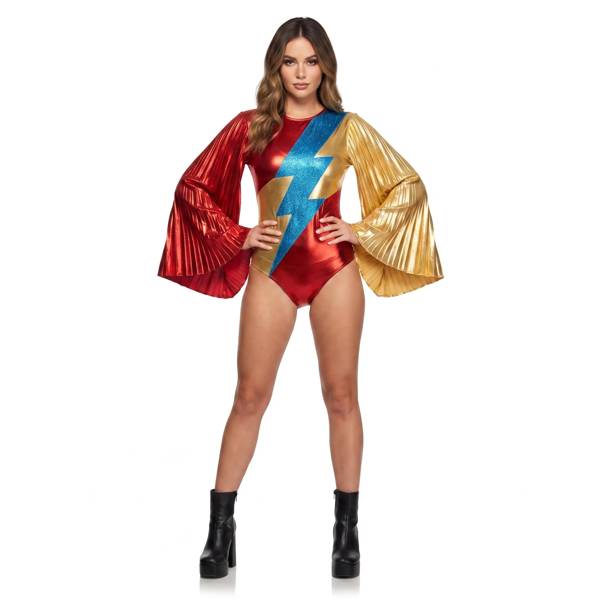 Women's Glam Rock Bodysuit Costume - S/M