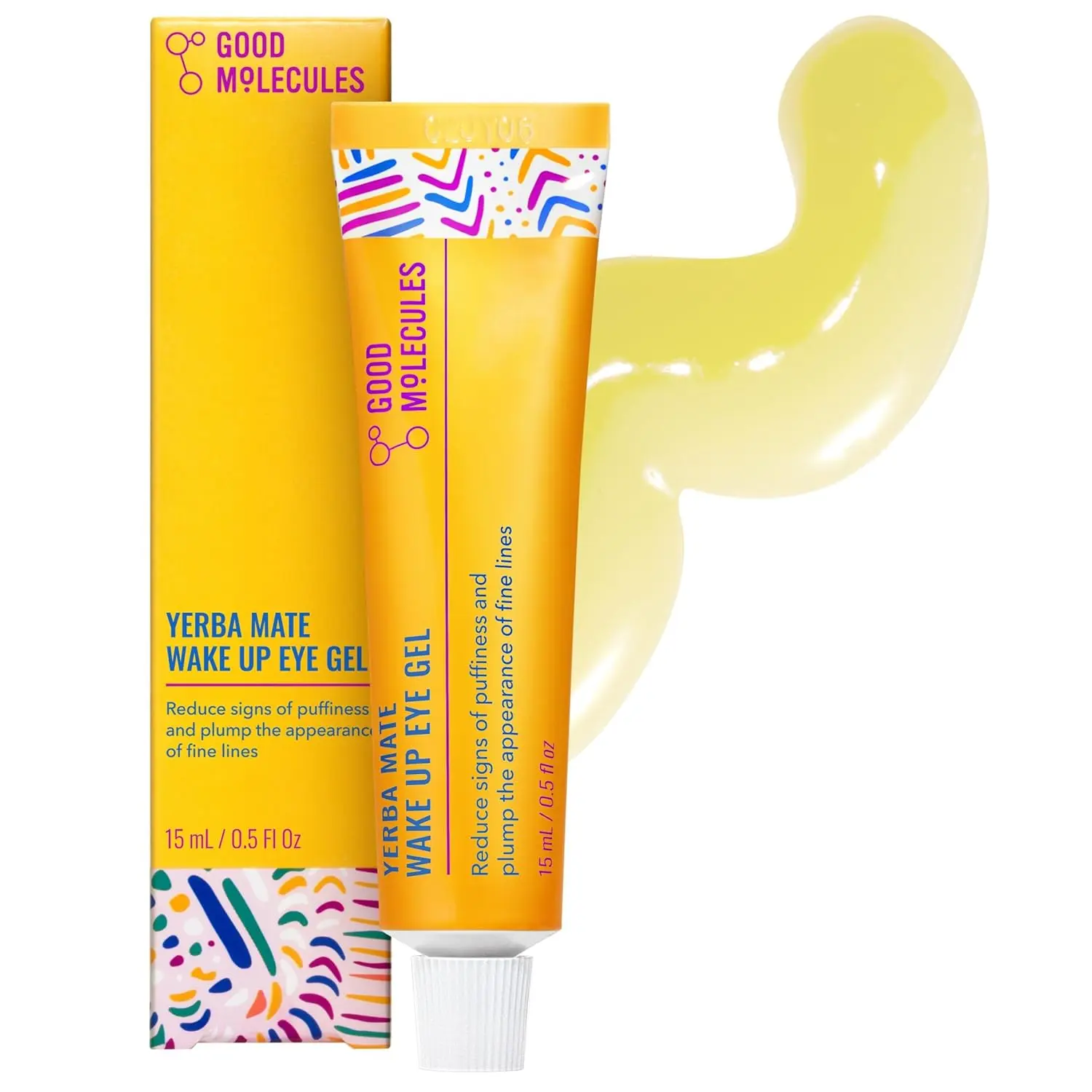 Yerba Mate Wake Up Eye Gel, Caffeine Under Eye Cream, 15 ml | Refreshes and hydrates tired under eyes with caffeine. Helps improve the look of puffiness, under eye bags, and fine lines.