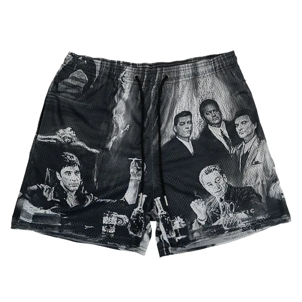 Chalino Sanchez Inspired Mesh Shorts for Men, Retro Banda Music Streetwear, Quick-Dry Breathable Basketball Shorts, Casual Summer Athletic Shorts