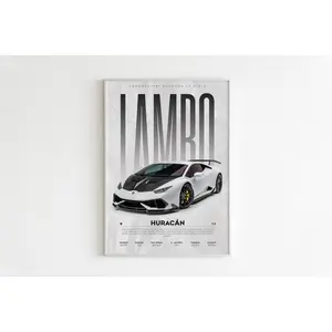Lamborghini Huracán Poster | Hyper Car Poster | Super Car Print  Product without frame