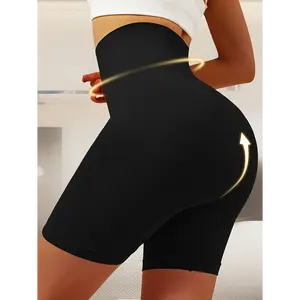 High-waisted yoga leggings suitable for Middle Eastern target audience, with abdominal and hip lifting features, fishbone-shaped crotchless safety shorts christmas mini pvc play exercise soft comfy sock