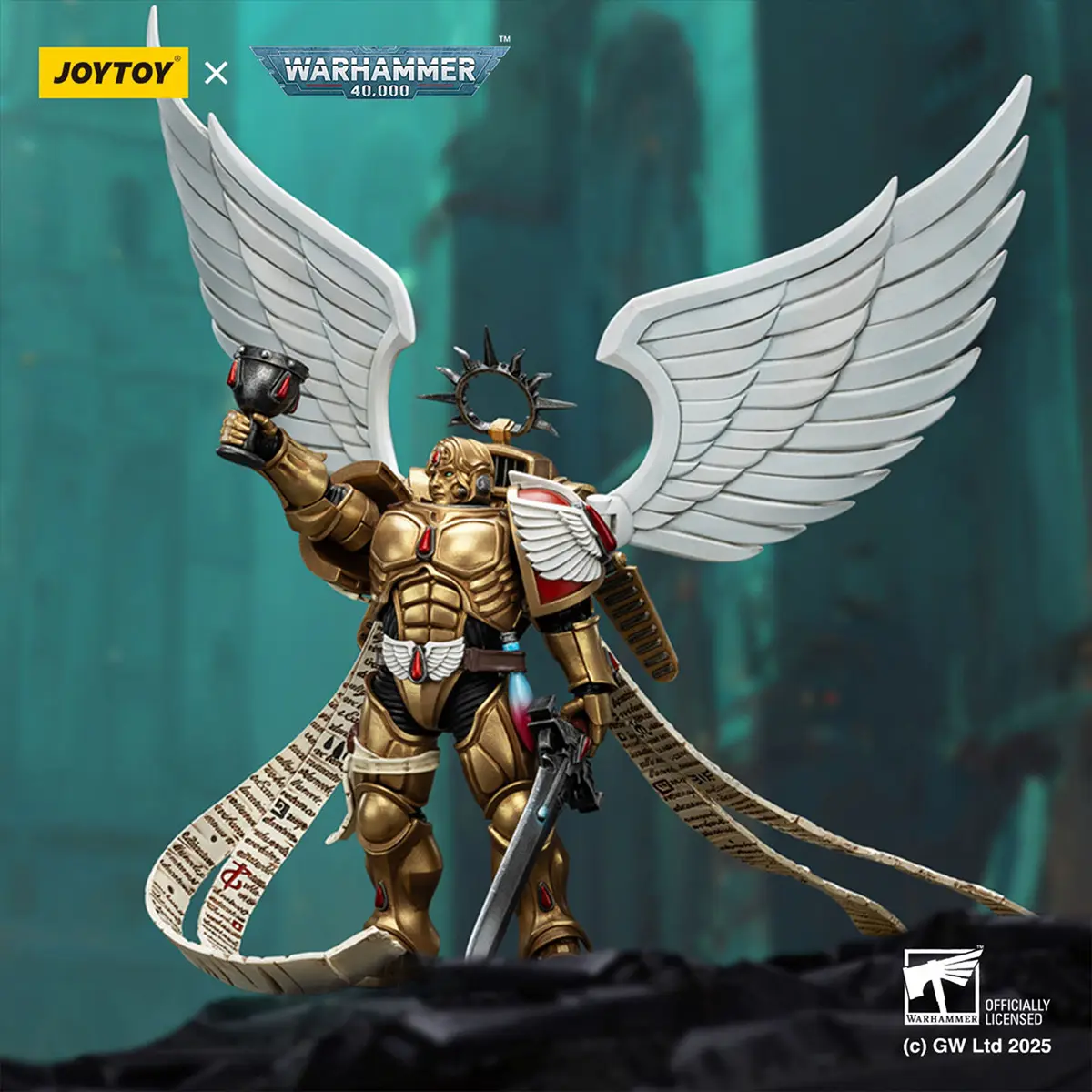 JOYTOY Warhammer 40k 1/18 Action Figures Blood Angels The Sanguinor with Encarmine Broadsword