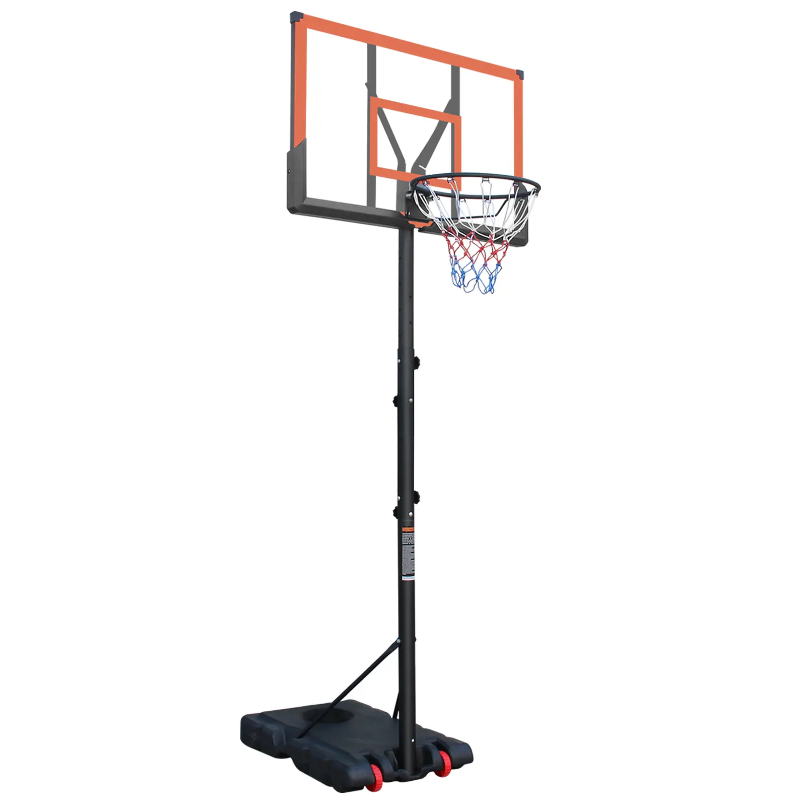 [Bellemave] Basketball Hoop 5.73-10FT Height Adjustable Portable Basketball Goal for Indoor Outdoor Basketball Stand 44in Backboard with Wheels