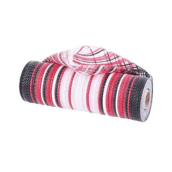 10" x 10yd Vertical Ombre Stripe Mesh in Black