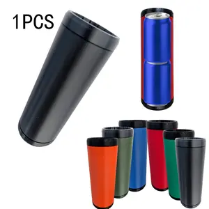 Tactical Reload Can Cozie - Double Stacked 12oz 3D Printed Dual Drink Holder - Quick Swap Top Load No Dent Protection Sleeve for Beer Soda Tailgating Camping BBQ Festivals Parties Groomsmen Gift Outdoor Gear Accessory - Holds 2 Cans