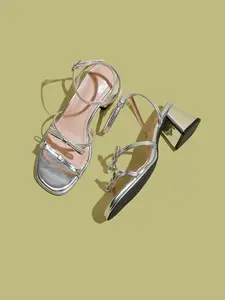 Women's Fashionable Metallic Buckle Design Platform Sandals, Elegant Square Toe Sandals for Summer, Lightweight Breathable Comfortable Shoes for Daily Wear, Girl