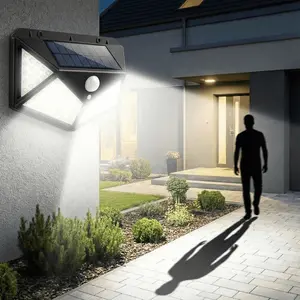 Multifunctional Solar Wall Light, Outdoor Waterproof, Garden Decoration, LED Lamp, Motion Sensor Spotlight, Suitable for Garden, Pathway, Garage, Yard, Solar Security Lights