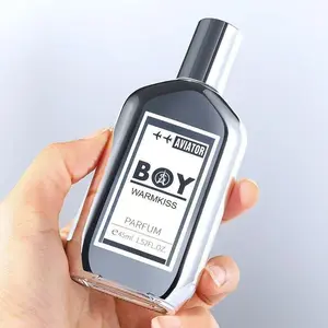 Men's Perfume Silver Color 45ML, High Quality Fragrance, Fresh Sea Water Scent, Cologne, Mature Fragrance, Long-Lasting, Suitable for Daily Use, Dates, Work