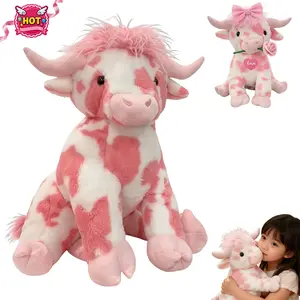 Highland Cow Stuffed Animal Cute Plushies Fluffy Cow Gifts Realistic Highland Cows Plush Figure Funny Toys The Best Holiday Gift