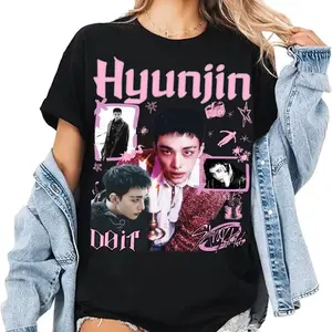 Hyunjin Retro 90s Bootleg T-shirt, KPOP T-shirt and Gift For Her or Him