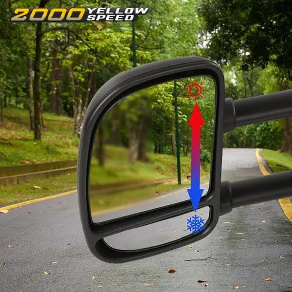 100% Brand New in Box, 1 Pair Custom Fit ABS Power+Heated Tow Mirrors with Defrost/Heat Function for 99-07 Ford F250 F350 F450 SuperDuty (Left+Right)
