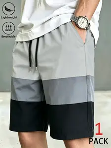 Men's Summer Fashion Casual Pants, Comfortable Multi-Color Patchwork, Ideal for Streetwear and Leisure Activities, Stylish Short Trousers