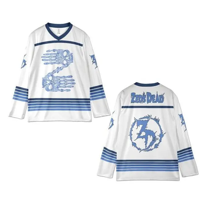 Dubstep Rave Jersey Skeleton White Hockey Shirt Edm Festival Outfit