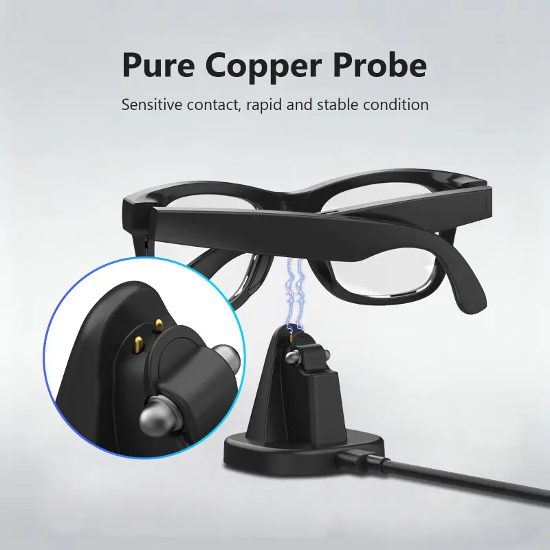 Anti-Slip Wireless Charger Stand for Meta Ray-Ban AI Glasses, Smart Glass Eyewear Charging Accessory for Safer Power Supply, New Wearable Device Accessory Men Gadgets