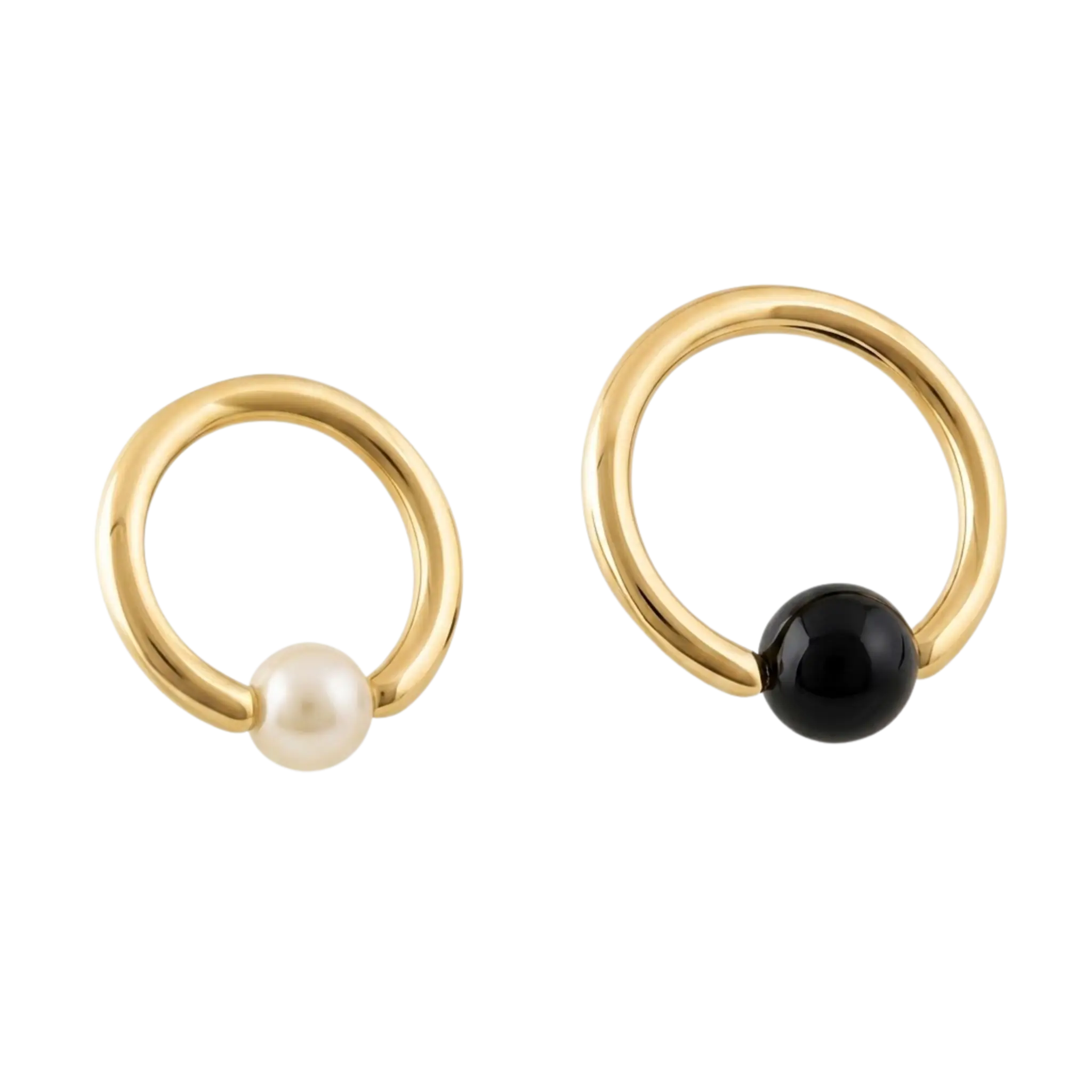 Classic Captive Bead – 14K Gold Piercing Ring