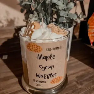 Maple Syrup Waffle Candle