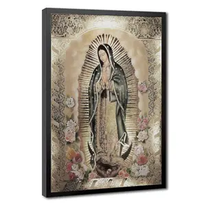 Modern Guadalupe Madonna Canvas Art Poster - Frameless Wall Decor for Living Room & Bedroom, Perfect Autumn Home Accent