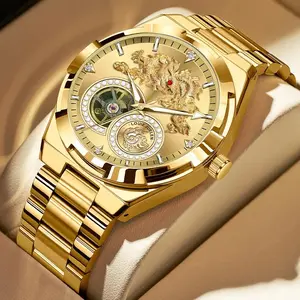 Men's Automatic Luxury Watch: Swiss Movement, Sapphire Crystal, Full Stainless Steel, Water-Resistant & Luminous