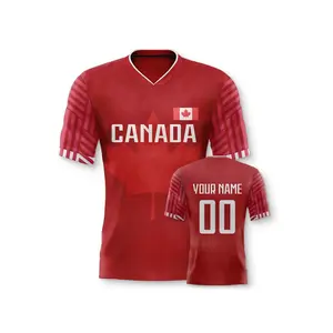 Custom Canada Soccer Jersey for Men Women Kid, Football Shirt Personalized Name Number, Canada National Soccer Team Uniform for Fan Player
