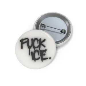 Fuck ICE Pin Button | Political Protest Button, Anti-Detention Badge