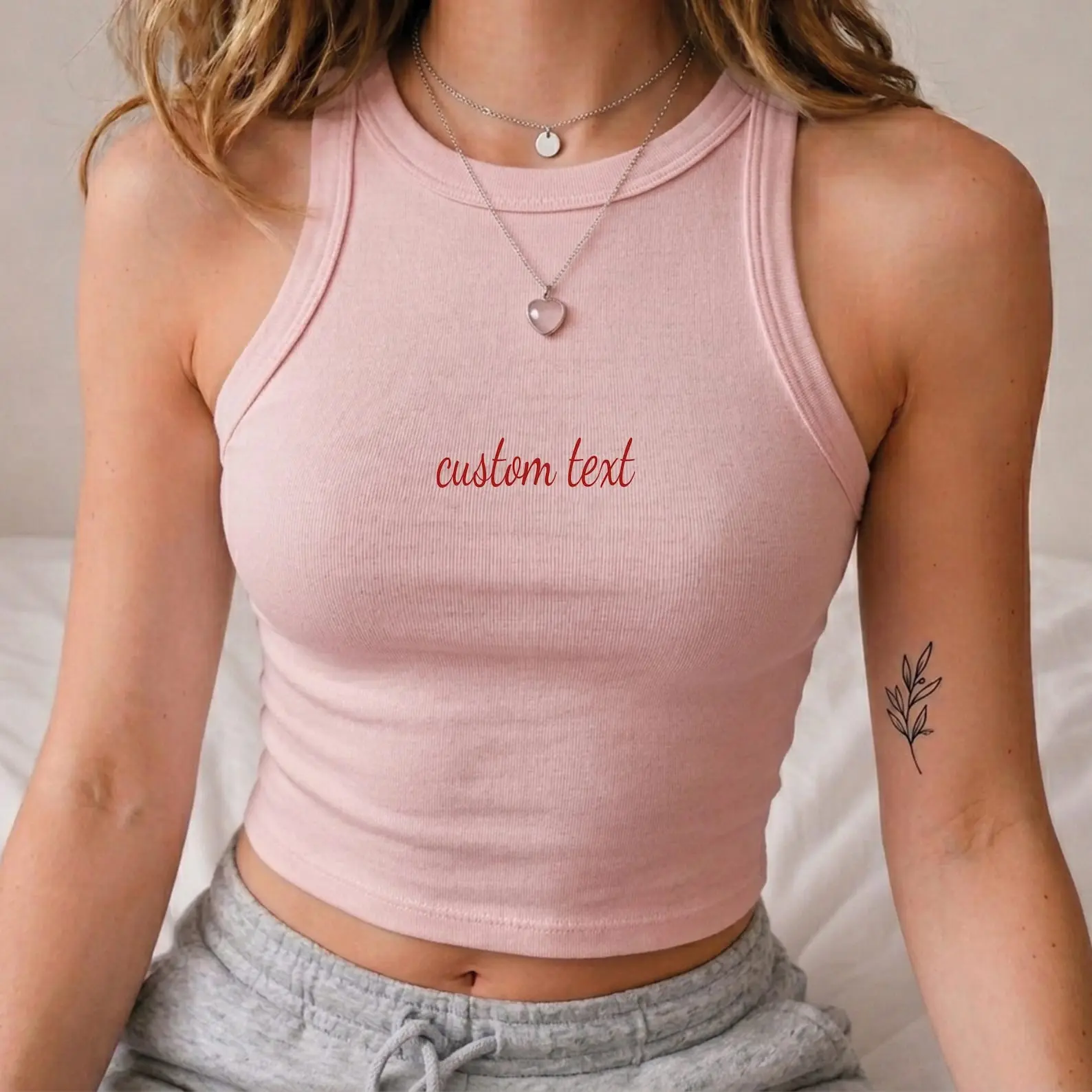 Personalized Baby Tee, Retro Crop top, Custom Tank Top, Personalized Text or Logo Shirt