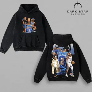 (Hoodie washed) Acid Washed Shai Gilgeous‑Alexander T-Shirt, Retro Bootleg Basketball Streetwear Shirt Fan Gear, Game Day Outfit, Gift For Basketball Fans