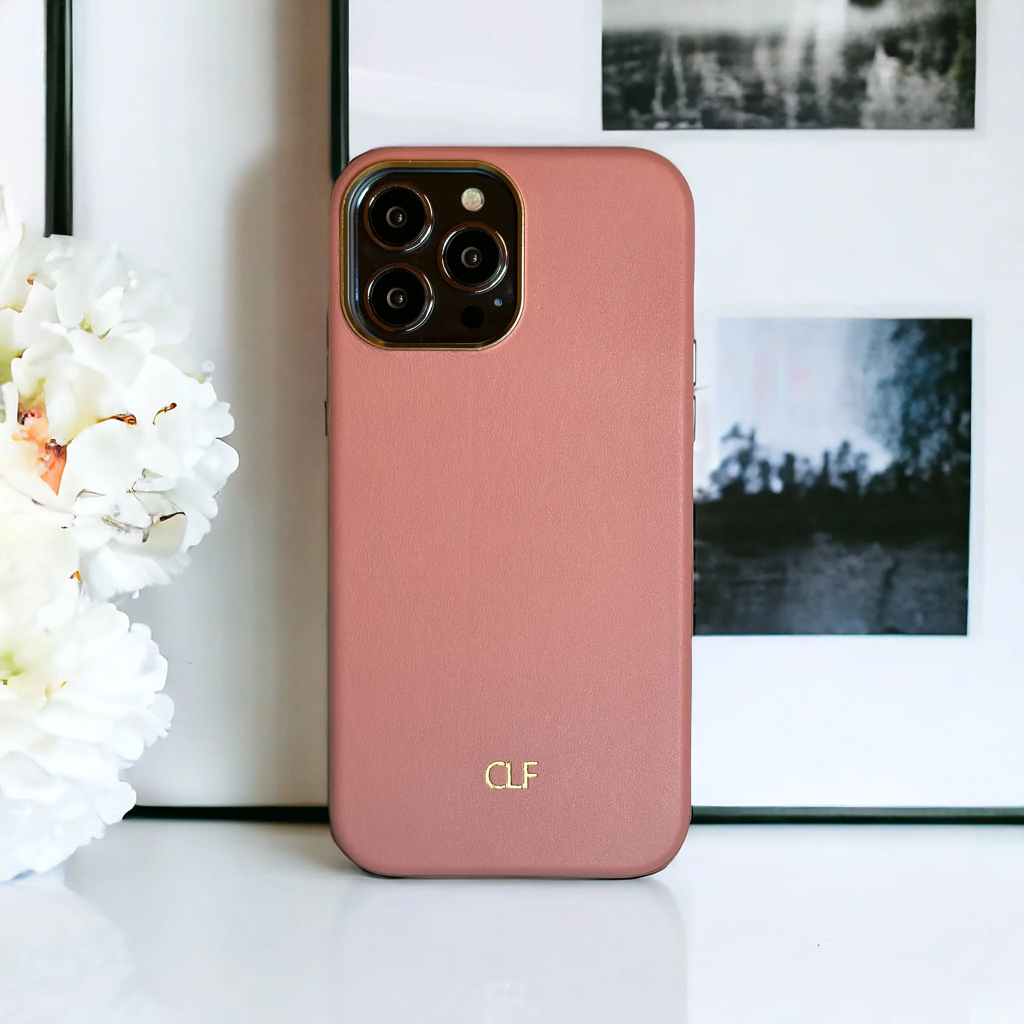 Personalized Calfskin Leather iPhone Case