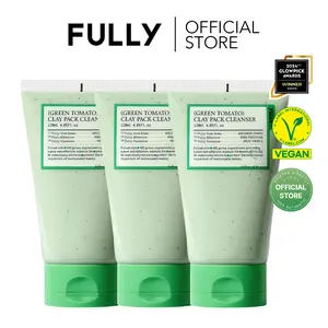 [FULLY Official Shop] Green Tomato Clay Mask Clenser (Pack of 3) Sebum & Clogged Pore Care Exfoliation Vegan Viral Bestsellers Vitamin Korean Skincare