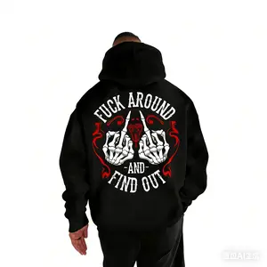 Fuck Around And Find Out Print Hoodie & T Shirt, Red Line Version, Shirt for Gen X