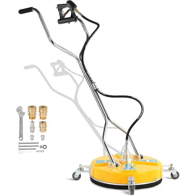 RIDGE WASHER 20'' Pressure Washer Surface Cleaner, Surface Cleaner Dual Handle, Power Washer Surface Cleaner with 4 Wheels for Cleaning Driveways, Sidewalks, Patios, Decks, 4500 PSI