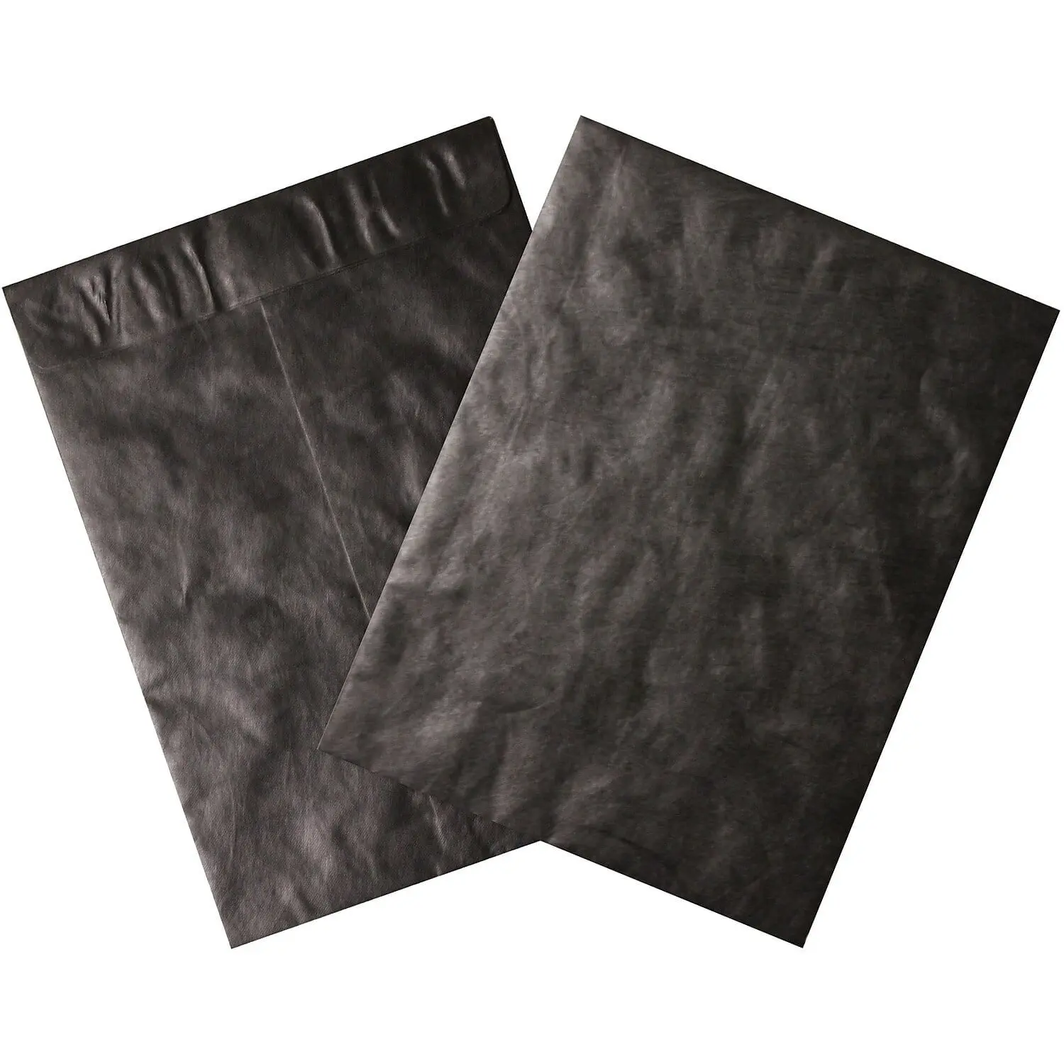Tyvek TYC1215B Plastic Envelopes, 15 1/2" x 12" Black Envelopes with Moisture Protection, Case of 100 for Artists, Hobbyists