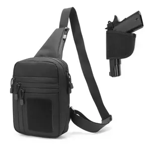 Shoulder Holster Bag for Concealed Carry of Handguns Nylon Fabric Tactical Crossbody Bag with Sling CCW Sling Bag for Everyday Use and Travel Wear-resistant Tear-resistant Waterproof