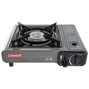 Coleman Tabletop Portable Butane Gas Camping Stove, 1 Burner, Gray