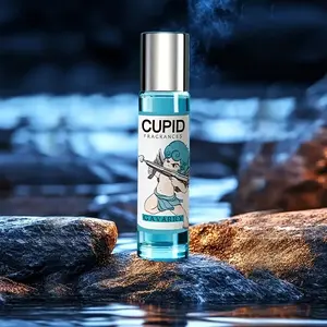 Men's Cupid Pheromone Dragon Water, Wood Scent, 12-Hour Long-Lasting Fragrance, Elegant Gift Box, Romantic Blue Bottle Design, 10ML, High Quality Fragrance