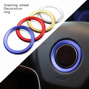 1PCS Car Steering Wheel Sticker Durable Aesthetic Metal Decorative Ring Circle Logo Trims Cover For BMW 1 2 3 5 Series X1 X3 X5 X6 E36 E39 E46 E30 E60 E90 E92 F30