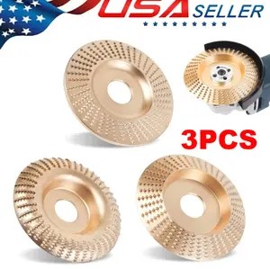 3PCS 4" Grinding Wheels, Wood Carving Sanding Disc Attachment for Polishing Tools, Perfect for Sanding, Shaping and Smoothing Wood, Ideal for Rotary Tools