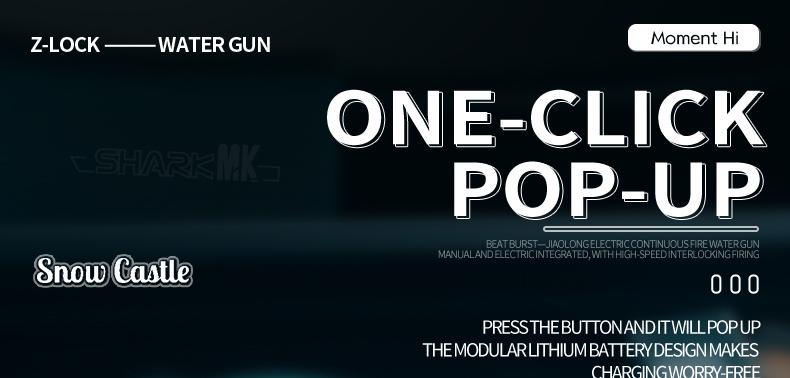 Flood Dragon 2026 New Automatic Electric Water Gun with Large Capacity Powerful Spray Super Long Shooting & Lighting Function USB Charging Cable Durable FlameSpray Toy Gift for Adults & Children