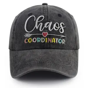 Chaos Coordinator Gifts for Women, Thank You Gifts Hat, Adjustable Embroidered Washed Cotton Boss Lady Baseball Cap, Birthday Christmas Appreciation Gift for Coworkers Office Manager Teachers Nurse