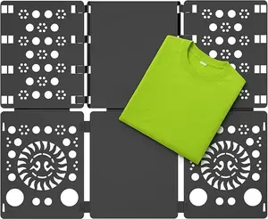 Shirt Folding Board Clothes Folder T-Shirt Organizer Laundry Folding Helper Durable Closet Organizer Tool (Black)