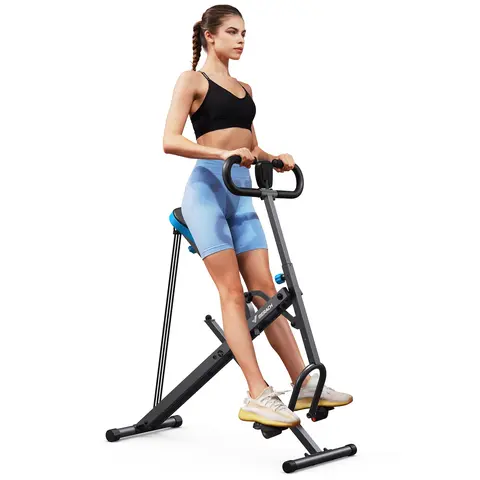 MERACH 2-in-1 Squat Fitness Machine & Rowing Machine - Adjustable Stair Stepper, Foldable Home Exercise Equipment, Glute Trainer, 350 lbs Capacity, Easy Setup for Building Muscle, Burning Calories, Improving Endurance, Budget Christmas Gift