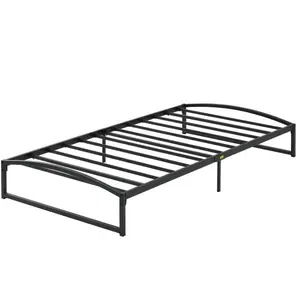 Garvee Low Bed Frame King Size, 6 Inch Heavy Duty Metal Platform King Bed Frame with Arch Design, Easy Assembly, Strong Bearing Capacity, Under Bed Storage, No Box Spring Needed - White