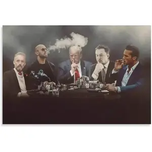 Andrew Tate Donald Trump Elon Musk Poster The Big Men Poster 90s