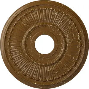 CM16MLSTC Ceiling Medallion, Smokey Topaz Crackle