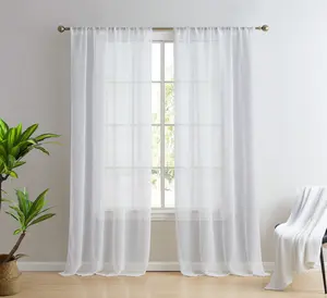 Lowes - Penelope Faux Linen Sheer Curtain Panels