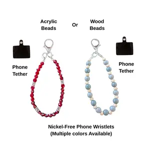 Personalized Acrylic Phone Wristlet Strap, Easy-Installation Cellphone Accessory for Smartphones, Android Devices, Tech Accessories