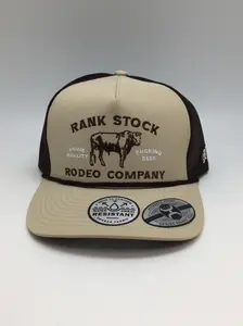 Hooey-"Rank Stock" Hooey Hat Tan/Brown w/brown stitching